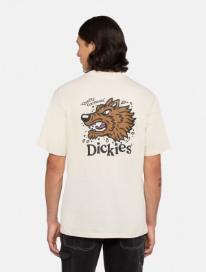 Camiseta Dickies Roundup Masculino Branco | 438197306