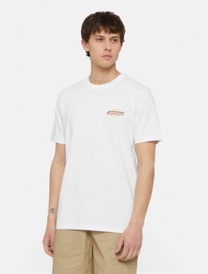 Camiseta Dickies Ruston Short Sleeve Masculino Branco | 595624766
