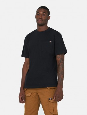 Camiseta Dickies Short Sleeve Pocket Cotton Masculino Pretas | 36771608