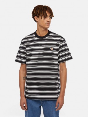 Camiseta Dickies Stevensville Stripe Masculino Branco | 925405722