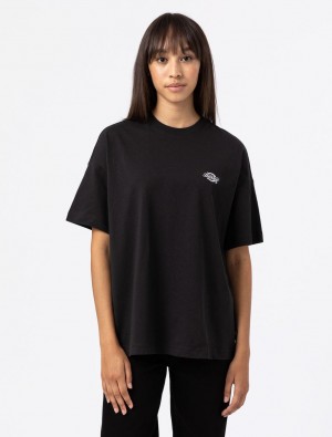 Camiseta Dickies Summerdale Short Sleeve Feminino Pretas | 851517125