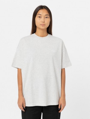 Camiseta Dickies Summerdale Short Sleeve Feminino Cinzentas | 179695652