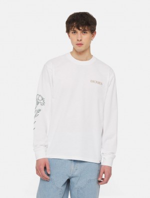 Camiseta Dickies Timberville Long Sleeve Masculino Branco | 839115172