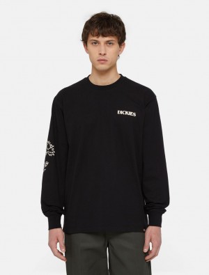Camiseta Dickies Timberville Long Sleeve Masculino Pretas | 658279612