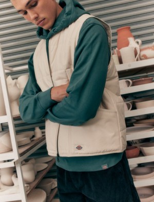 Colete Dickies Gardiner Liner Masculino Branco | 27252131