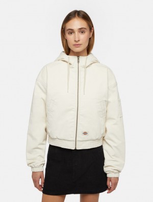 Jaquetas Dickies Corduroy Hooded Feminino Branco | 24510445