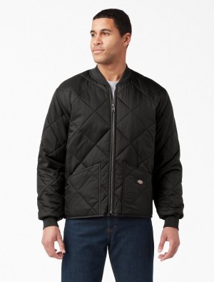 Jaquetas Dickies Diamond Quilted Masculino Pretas | 345505100