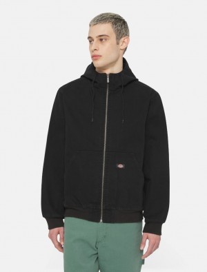 Jaquetas Dickies Duck Canvas Unlined Hooded Masculino Pretas | 919331835