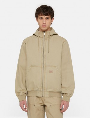 Jaquetas Dickies Duck Canvas Unlined Hooded Masculino Marrom | 356459667