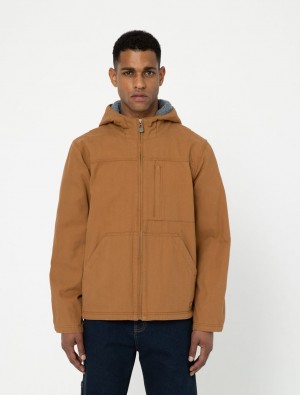 Jaquetas Dickies Duck Lined Masculino Marrom | 12828542
