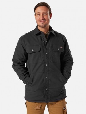 Jaquetas Dickies Flex Duck Shirt Masculino Pretas | 324936134