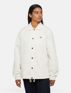 Jaquetas Dickies Oakport Coach Feminino Branco | 95242230