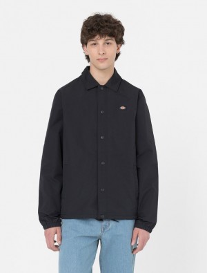 Jaquetas Dickies Oakport Coach Masculino Pretas | 326628577