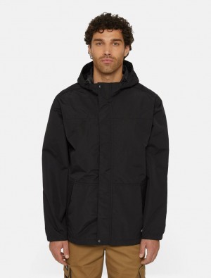 Jaquetas Dickies Waterproof Rain Masculino Pretas | 516003318