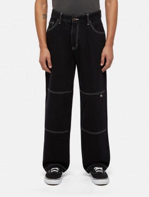 Jeans Dickies Double Knee Masculino Pretas | 75995872