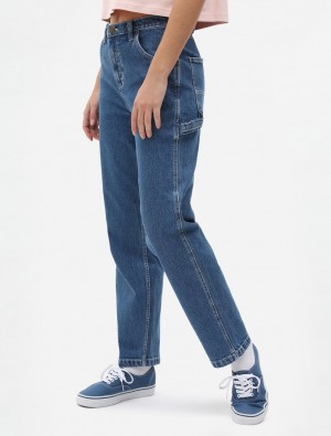 Jeans Dickies Ellendale Feminino Azuis | 13340923