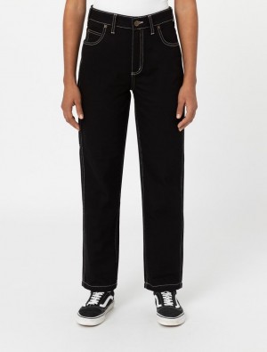 Jeans Dickies Ellendale Feminino Pretas | 683667792