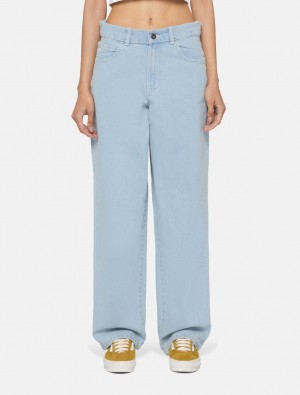 Jeans Dickies Herndon Loose Fit Feminino Azuis | 97238404