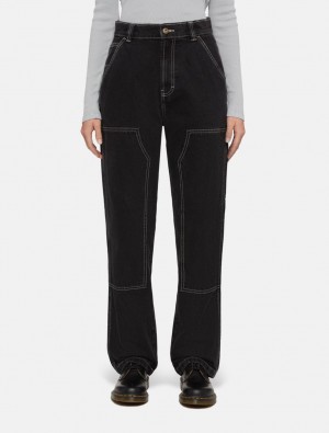 Jeans Dickies Madison Double Knee Feminino Pretas | 505798672