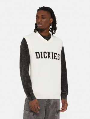 Jumpers Dickies Melvern Knitted Masculino Branco | 747173435