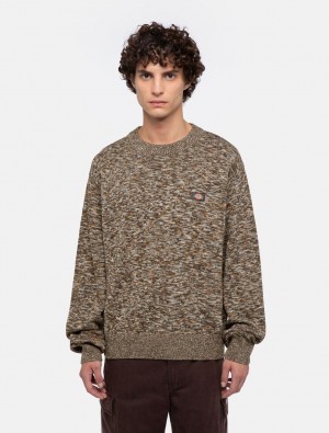 Jumpers Dickies Oakport Marl Masculino Chocolate | 593336584