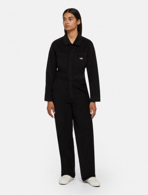 Macacão Dickies Corduroy Feminino Pretas | 53097283