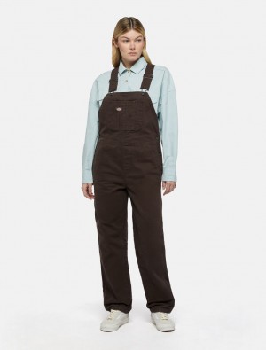 Macacão Dickies Duck Canvas Classic Bib Feminino Chocolate | 572993186