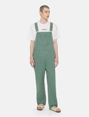 Macacão Dickies Duck Canvas Classic Bib Masculino Verdes | 375859646