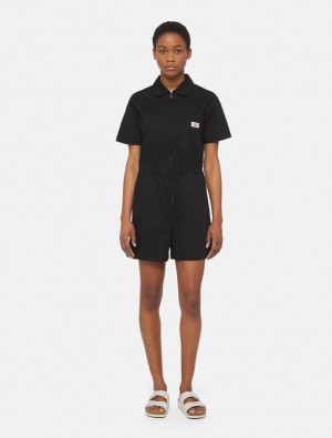 Macacão Dickies Vale Shortalls Feminino Pretas | 704405757