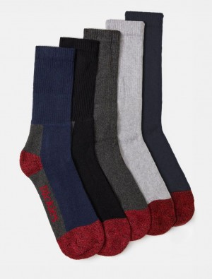 Meias Dickies Five Pack Cushion Crew Masculino Cinzentas | 320984492