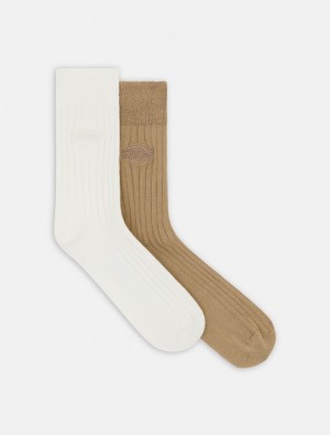 Meias Dickies Rib Masculino Branco | 942112970