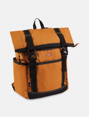 Mochilas Dickies Ashville Roll Top Masculino Marrom | 530587374