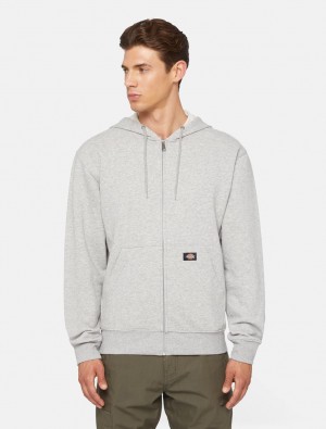 Moletons Dickies Full Zip Fleece Masculino Cinzentas | 130124338