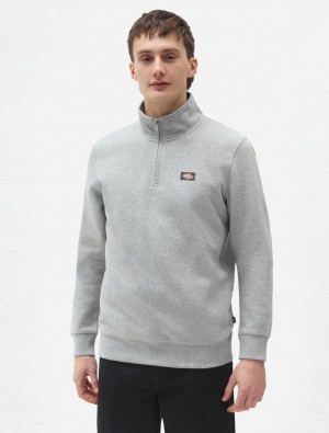 Moletons Dickies Oakport Quarter Zip Masculino Cinzentas | 307238378