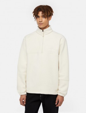 Moletons Dickies Pinesdale 1/4 Zip Fleece Masculino Branco | 342512122