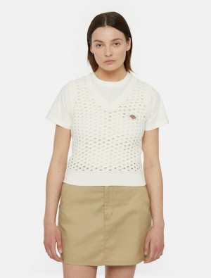 Regata Dickies Ingalls Knitted Feminino Branco | 491995860