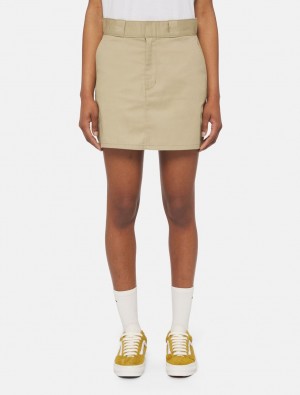 Saias Dickies Mini Work Feminino Caqui | 961399028