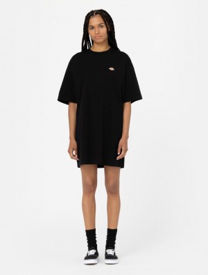 Vestido Dickies Mapleton T-Shirt Feminino Pretas | 504526570